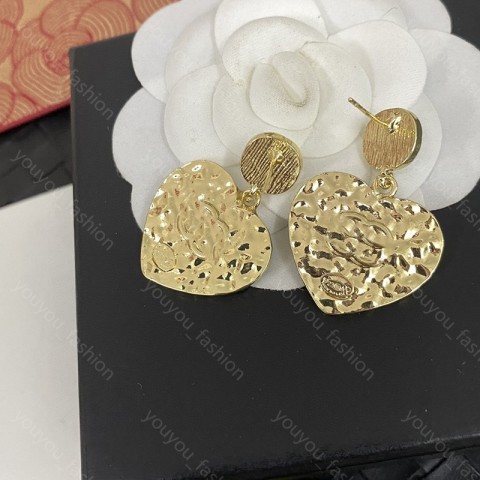 Luxury 925 Silver Heart Stud Earrings with 18K Gold Plating - Classic Fashion for Women