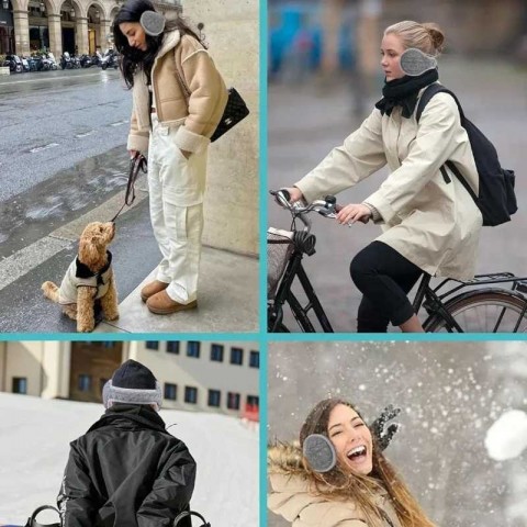Unisex Thick Plush Warm Earmuffs for Winter Outdoor Activities