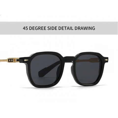 European American Style Round Frame Retro Sunglasses for Men - Far Vision & Travel Friendly