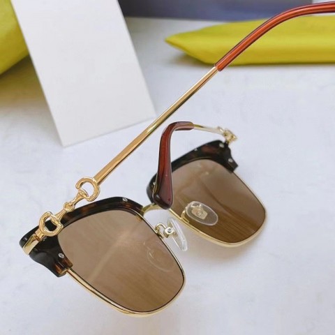 Newest GG0918S Designer Half Frame Sunglasses - Top Quality for Women