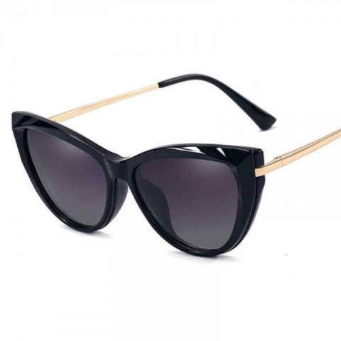 Magnetic Cat Eye Sunglasses for Women with Polarized Lenses and Transparent Frame