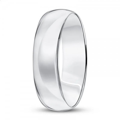 HESHI 925 Sterling Silver Unisex Comfortable Ring, 6mm Width, Casual Wedding Band