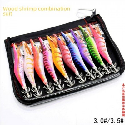Luminous Lead Weighted Wooden Crab Lure Set for Enhanced Night Fishing