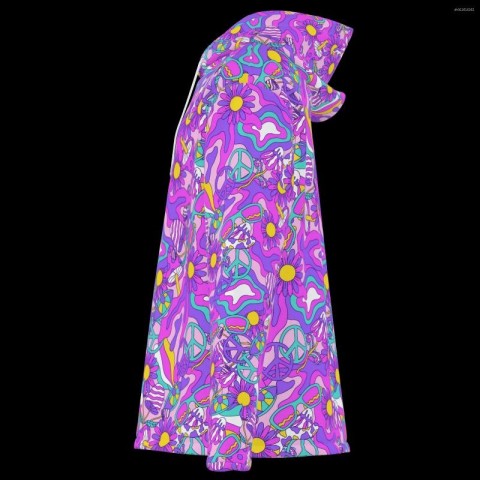 Men's 2025 Christmas Casual Purple Abstract Print Hoodie