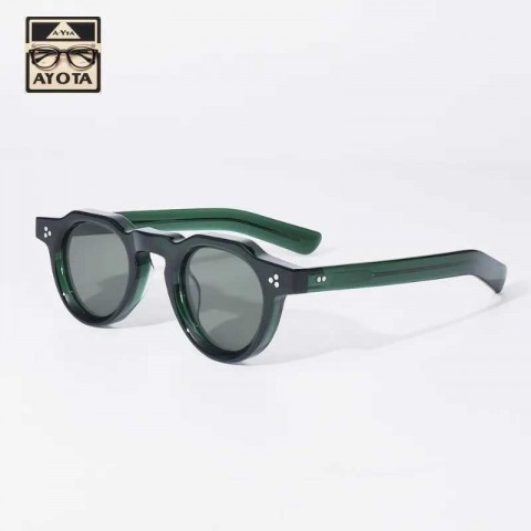 Z250402 Men's Advanced Retro Round Thick Frame UV400 Sunglasses