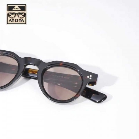 Z250402 Men's Advanced Retro Round Thick Frame UV400 Sunglasses