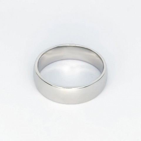 HESHI 925 Sterling Silver Unisex Comfortable Ring, 6mm Width, Casual Wedding Band