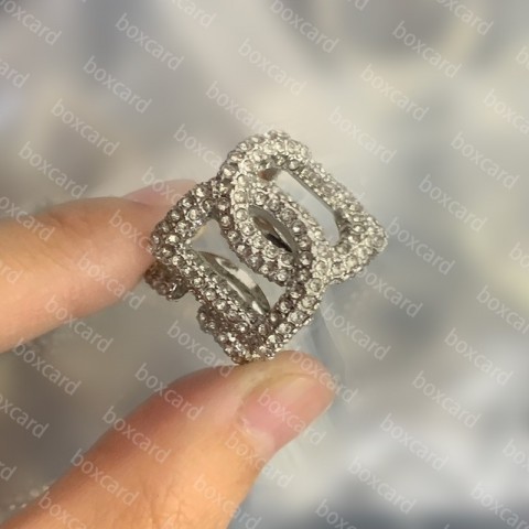 Brand 18K Gold Plated Diamond Cluster Heart Rings for Women