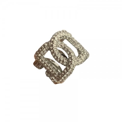 Brand 18K Gold Plated Diamond Cluster Heart Rings for Women
