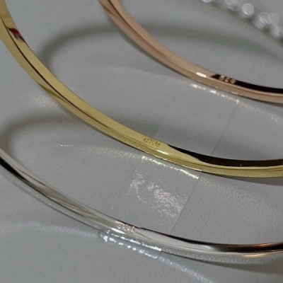 Bangle Jewelry for Women in Pure 925 Sterling Silver with Zircons