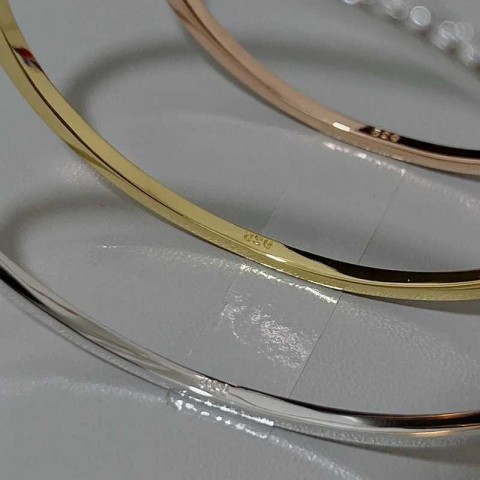 Bangle Jewelry for Women in Pure 925 Sterling Silver with Zircons