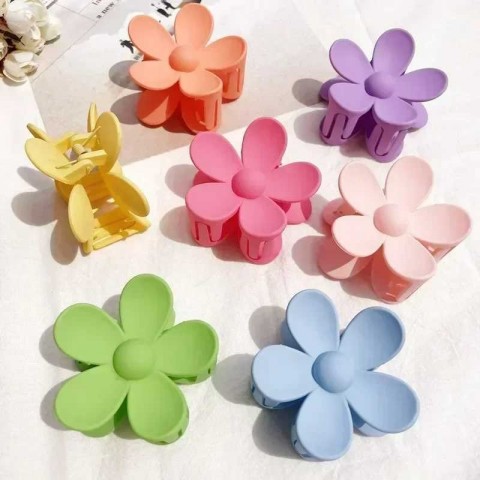 Large Floral Matte Hair Clips for Girls - Fashionable Barrettes X241030