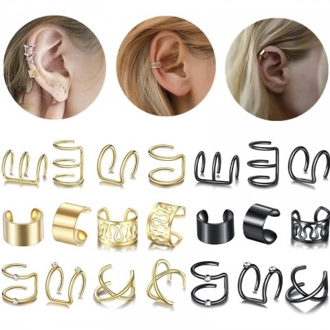 OOCYSPOO Clip-on & Screw Back Earrings for Unisex - Pink Cubic Zirconia