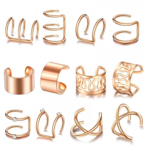 OOCYSPOO Clip-on & Screw Back Earrings for Unisex - Pink Cubic Zirconia