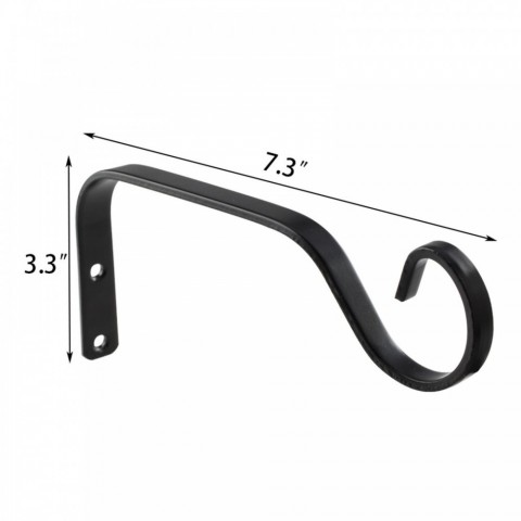 Metal Plant Hangers and Brackets for Indoor Flower Baskets and Outdoor Balconies
