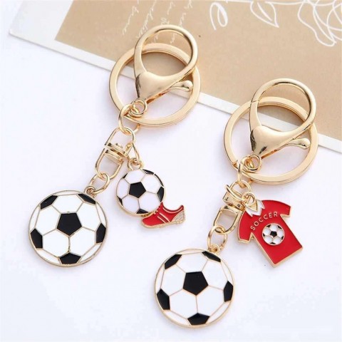 Creative Sport Football Pendant Keychain for Men and Women