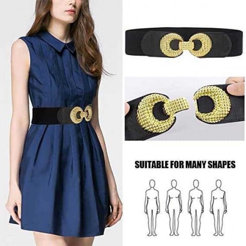 Wide Elastic Waist Belt for Plus Size Women - Fashion Solid Style J230502