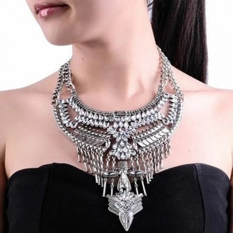 Retro Style Women's Statement Necklace - Bohemian Ethnic Pendant Jewelry