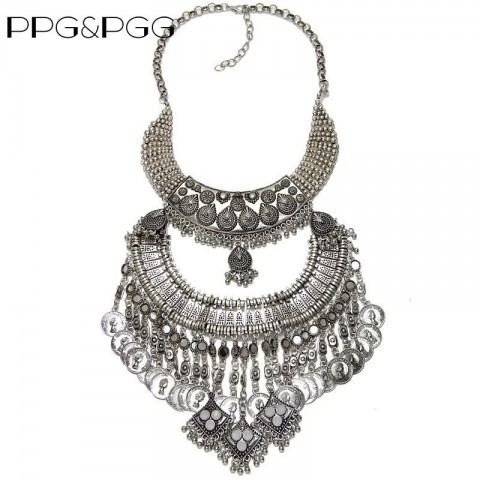 Retro Style Women's Statement Necklace - Bohemian Ethnic Pendant Jewelry