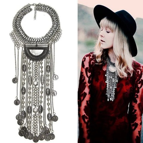 Retro Style Women's Statement Necklace - Bohemian Ethnic Pendant Jewelry