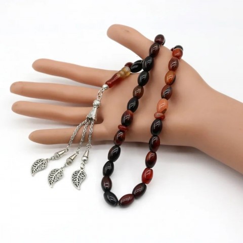 Natural Agate Prayer Beads 8*12mm for Men