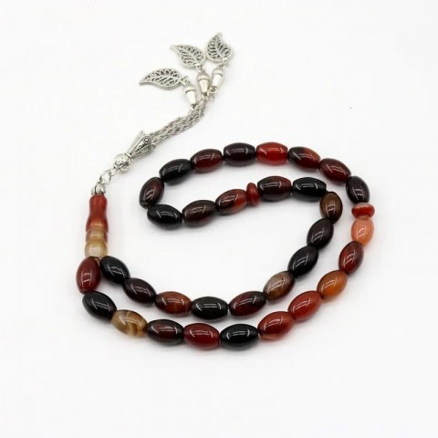 Natural Agate Prayer Beads 8*12mm for Men