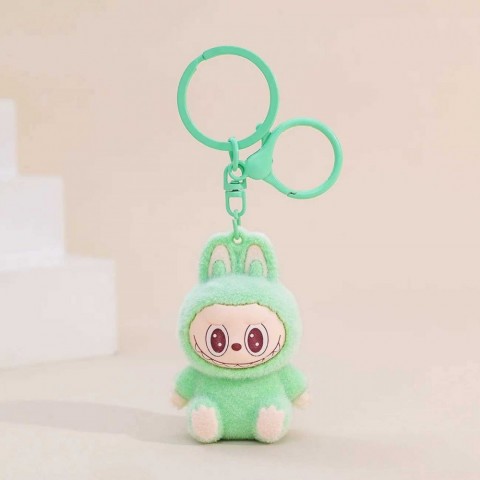 Sitting Labubu Boy Keychain, Resin Pvc Toy, Classic Car Pendant Gifts