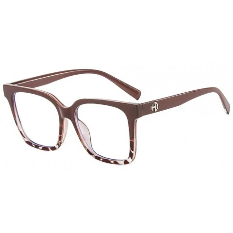 Fashionable Women's Anti-Blue Light Oversized Square Sunglasses with Clear Lenses