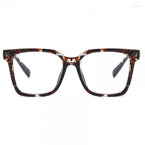 Fashionable Women's Anti-Blue Light Oversized Square Sunglasses with Clear Lenses