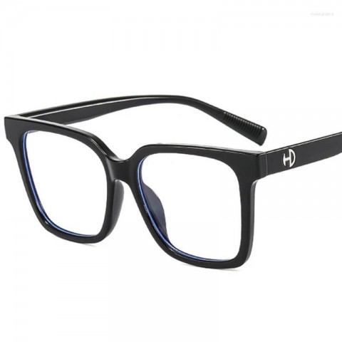 Fashionable Women's Anti-Blue Light Oversized Square Sunglasses with Clear Lenses