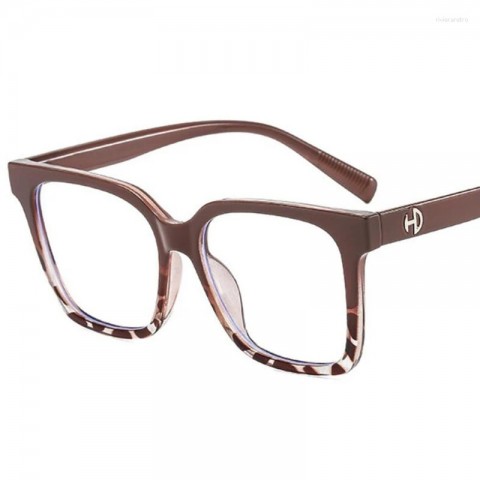 Fashionable Women's Anti-Blue Light Oversized Square Sunglasses with Clear Lenses