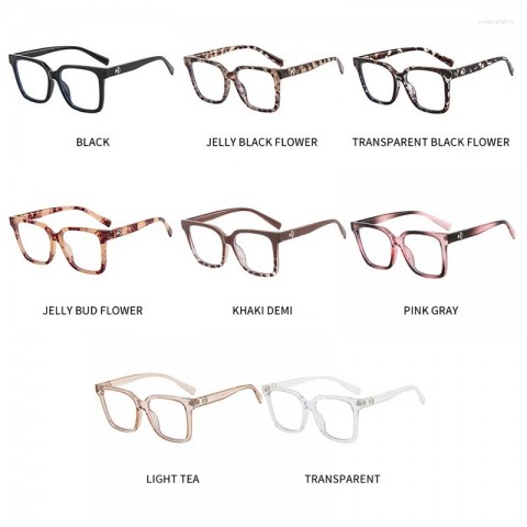 Fashionable Women's Anti-Blue Light Oversized Square Sunglasses with Clear Lenses