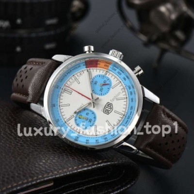 2024 New Men's Quartz Chronograph Watch with Moon Phase Function
