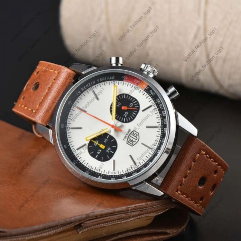 2024 New Men's Quartz Chronograph Watch with Moon Phase Function