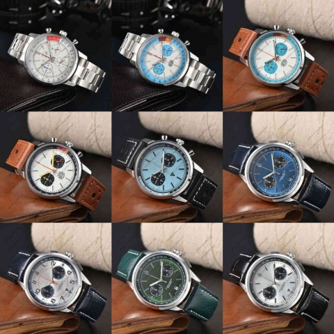 2024 New Men's Quartz Chronograph Watch with Moon Phase Function