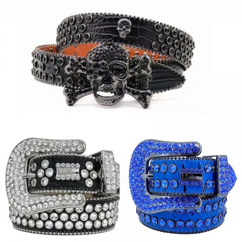Luxury BB Simon Unisex Needle Buckle Leather Belt with 20 Color Options