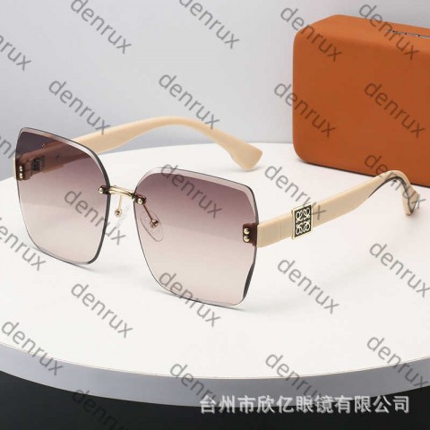 2025 H250416 Frameless Luxury UV400 Sunglasses for Women