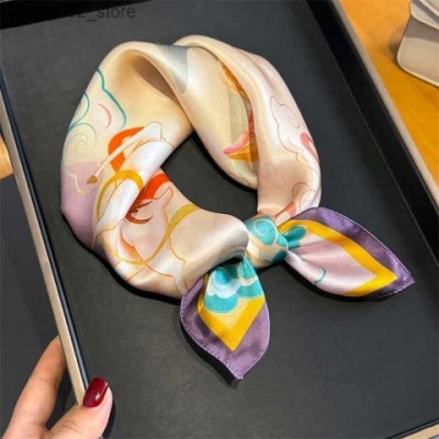 Silk Deer Print Scarf for Women - 100% Mulberry Silk Luxury Square Scarf