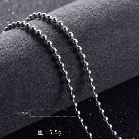 Plated Silver Popcorn Chain Necklace for Women 16-30 Inches