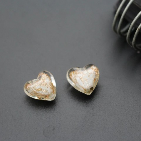 Handmade Shiny Powder Heart Lamp Beads 10Pcs 12mm 16mm 20mm Multi-Color for Gothic Jewelry