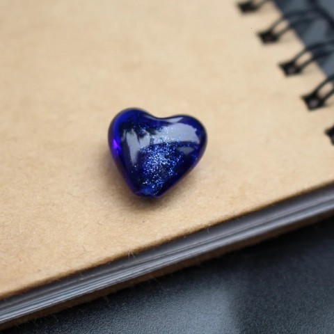 Handmade Shiny Powder Heart Lamp Beads 10Pcs 12mm 16mm 20mm Multi-Color for Gothic Jewelry