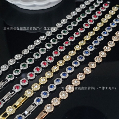 Jiarun Angelic Dazzling Full Diamond Charm Bracelet For Women