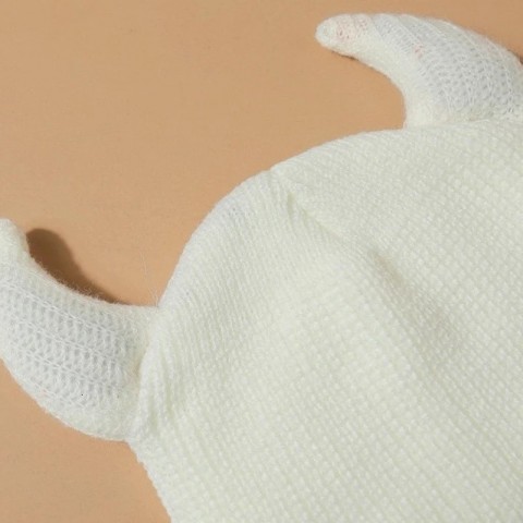 Y2K Fashion Monster Ears Balaclava with Warm Solid Color Beanie