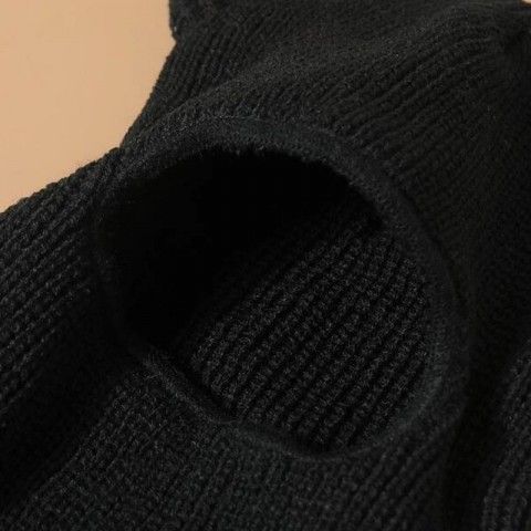 Y2K Fashion Monster Ears Balaclava with Warm Solid Color Beanie
