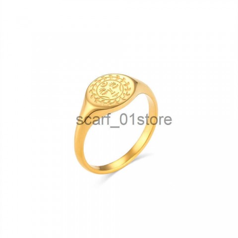 MengJIA Women's 18K Plated Star Moon Band Ring