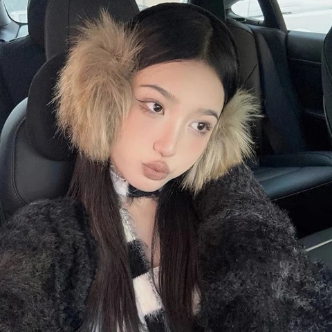 Y2K Plush Ear Muffs for Women - Warm & Cute Fur Earmuffs