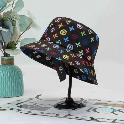 Fashion Brand Unisex Wide Brim Bucket Hat for Summer Sun Protection